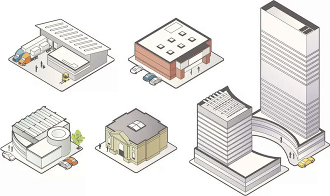商业建筑图标图片素材