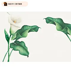 水彩质感马蹄莲矢量素材  - 源文件下载【酷图网】马蹄莲,手绘马蹄莲,水彩马蹄莲,马蹄莲插画,矢量马蹄莲,质感马蹄莲,马蹄莲花,马蹄莲花朵,母亲节素材,母亲节元素,母亲节主题