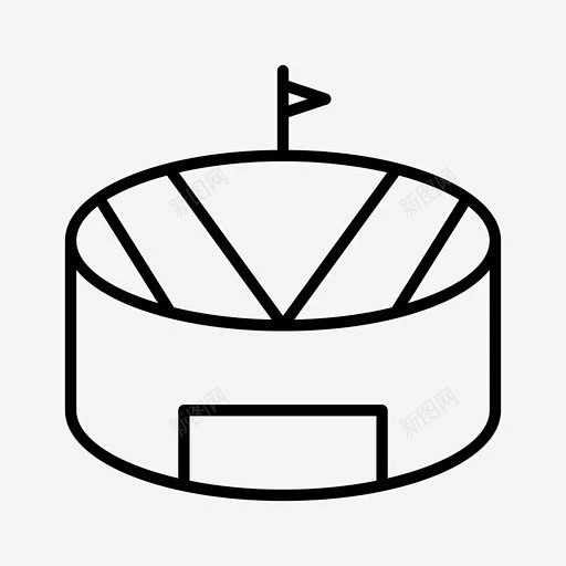 综合体运动场体育场图标 页面网页 平面电商 创意素材-花瓣网