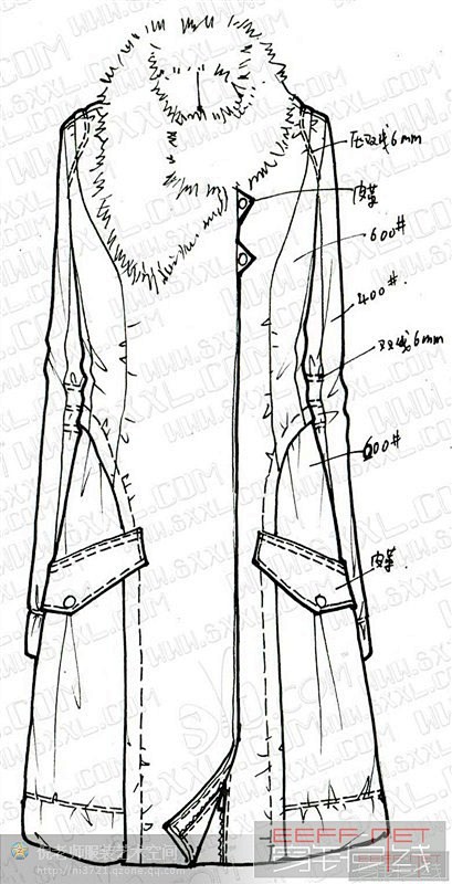 分享一些服装款式图，手绘 - 服装画\服...