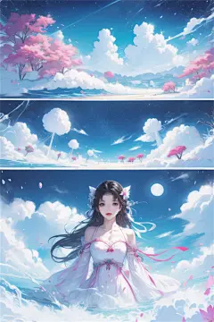 国风数字艺术AI人物场景壁纸素材