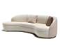 Curved fabric sofa OTIUM by Capital Collection