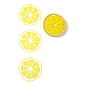 Lemon Citrus Circle Stamp - Rubber Stamp - Cling Rubber Stamp