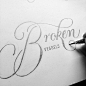 1英国字体设计师 Ian Barnard 的 Hand Lettering 作品。