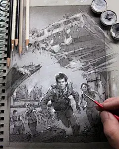 看完这些帅气的手稿后，我有种扔掉手绘板的冲动...... : 　　 　　有时候看着那些牛人在纸上随意的涂鸦都可以让人惊叹，我顿时会有种无力感。特别是下面这些有点变态的手绘手稿...... 　　 　　 　　 　　 　　 　　这画的是笔者的最爱《权利的游戏》中的人物啊~简直就是人