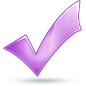 紫色的钩号图标 iconpng.com