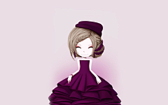 小欲同学采集到花花姑娘插画