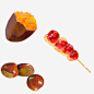 冬季小零食手绘画素材图片免抠素材_图宝宝 https://bao16.com 烤红薯 糖葫芦 糖炒板栗 小吃 手绘美食