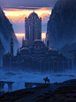 castles at dusk 