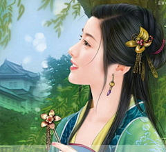 xiaocao000采集到视觉_手绘_汉服美女