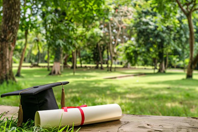 典礼庆祝大学毕业证学士帽图片摄影图