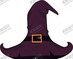 巫师帽 【酷图网】巫师帽,女巫帽,魔法帽子,水彩,手绘,卡通,万圣节,西方传统节日,矢量图