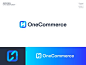 OneCommerce-徽标设计IT技术蓝色符号徽标品牌平台应用程序电子商务商务创意徽标现代徽标渐变会标C号1