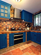 蓝色的厨房