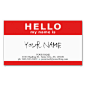 hello my name is : red Double-Sided standard business cards (Pack of 100)