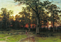 俄罗斯艺人IVAN IVANOVICH SHISHKIN（1832年至1898年）步行穿过树林