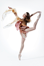 the dancer : young beautiful dancer posing on a studio background