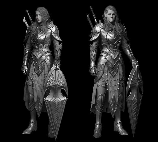 Elf Warrior in Armor..-花瓣网