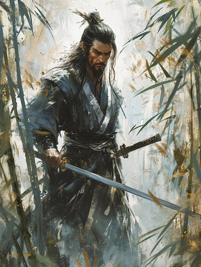 AI国风武侠角色概念设定图集 古风武侠人物服装设计素材 插画临摹-淘宝网-花瓣网