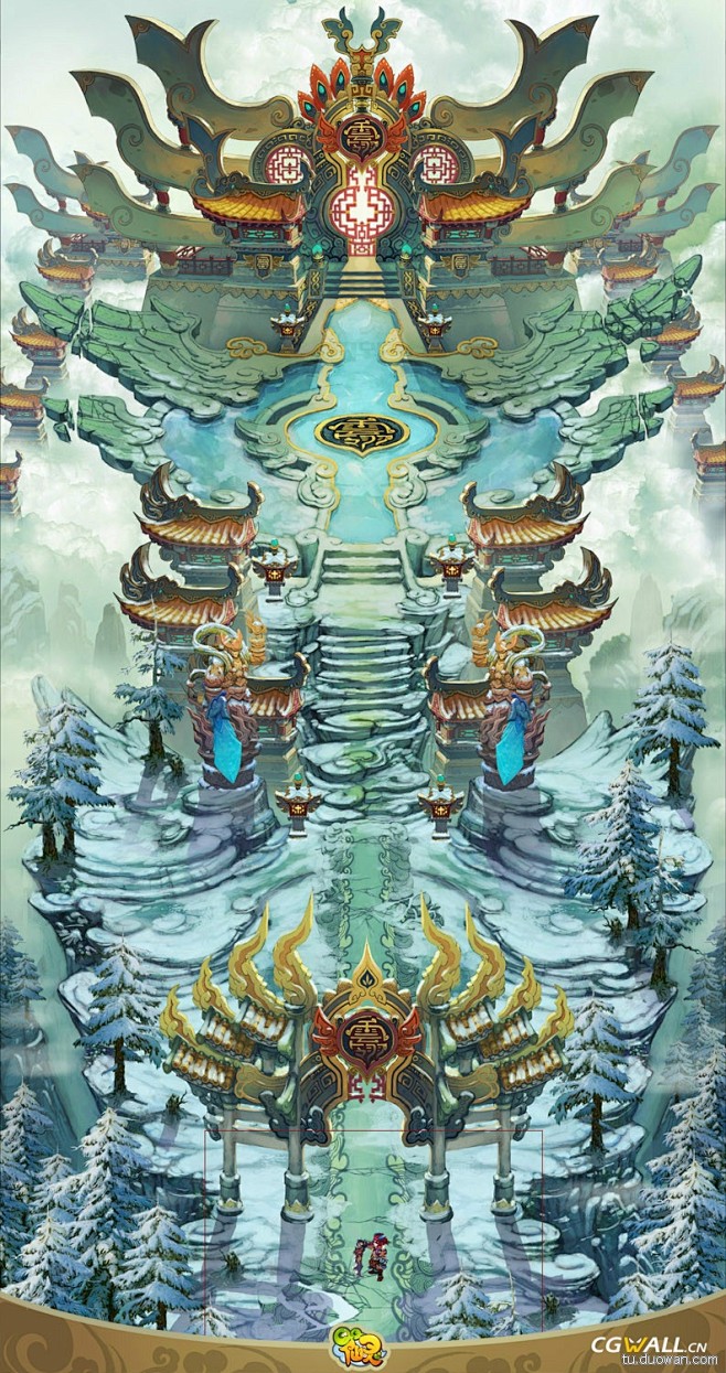 CGwall游戏原画网站_大殿的整个设计...