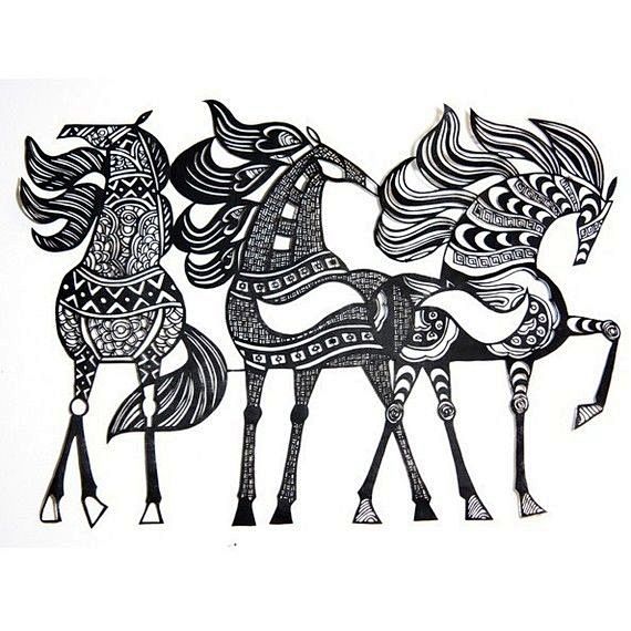 Tangled horses.