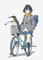 #王国分享# by_popman3580，作品主体围绕着动物与少女，用水彩般轻盈感的色调，铺展开了一个和谐又有意思的世界。更多作品O网页链接