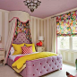 Purple Tufted Kids Bed, Transitional, Girl's Room, Pratt and Lambert Lilac Time