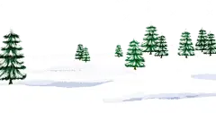 手绘雪松松树PNG免抠素材