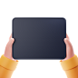 Tablet In hand 3D Illustration