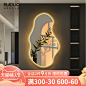 LED灯入户玄关装饰画北欧2022新款异形小清新墙壁画走廊过道挂画