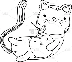 可爱的,清新,苹果,猫,儿童,性格,自然美,愉悦,幽默,爱