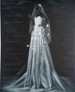 #婚纱礼服手绘图# 分享手绘婚纱设计图，好美啊，白纱美的如梦似幻，美的砰然心动！只愿在最美的时刻，穿上最爱的婚纱，冠汝之姓，相伴一生[爱你]姑娘们，你们觉得呢？[心]（图片来自：网络，不知作者，如有冒犯，万望告知！[爱你]@设计师)  。微博关注：@成都上锦婚纱定制 ​