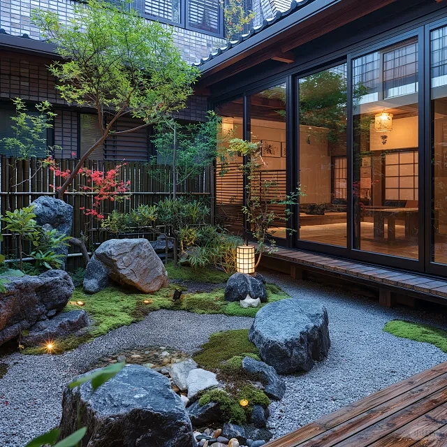 日式禅意枯山水—天井造景设计 - 小红书-花瓣网