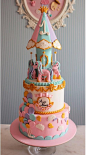 Carousel Cake  I would have loved to have this when I was 5!