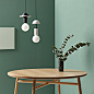 JUNIT - Pendant lamp / contemporary / glass / ash by Schneid | ArchiExpo : Junit is a modular pendant lamp that consists of 8 different elements. The very pure and clear unitsare turned from high-quality ash wood and painted in a German Workshop, not far 