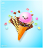 夏日冰淇淋甜点元素-电商元素-电商淘宝素材-酷图网