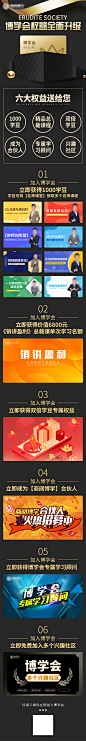 教育平台博学会会员权益升级长图-源文件