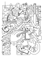Doodle线条风--我的生活-(临摹）_SixteenShan__插画师作品_涂鸦王国gracg.com