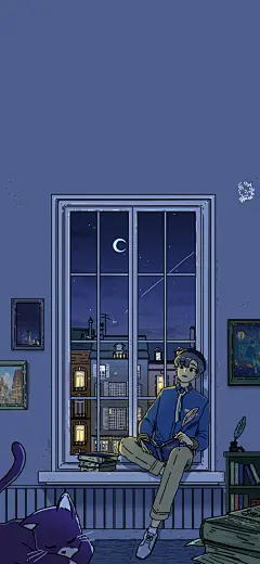 超好看的男生插画壁纸

画师：ryepe ​​​​