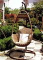 别墅花园藤秋千吊椅设计图片—土拨鼠装饰设计门户