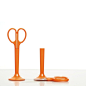 Scissors, plastic, orange