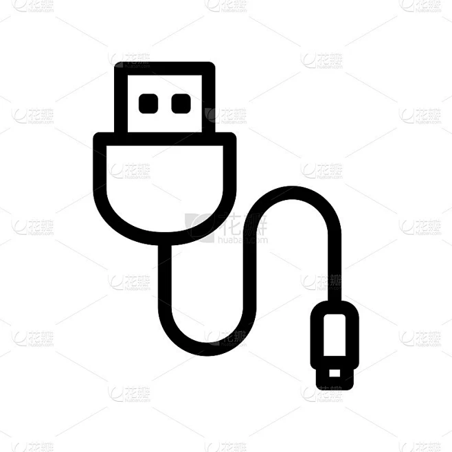 USB图标设计矢量模板插图素材-花瓣网