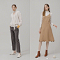 #Seoul穿搭# 「AMONG」18FW LOOKBOOK, 适合轻熟女的通勤搭配。 ​​​​
