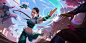 General 1920x960 Jack Hsu women warrior League of Legends bare midriff video game girls PC gaming video game art Legends of Runeterra