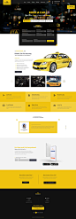 出租车UI设计Landing PageWeb UI界面设计网站设计官网网页设计登录页网约车出租车预订
