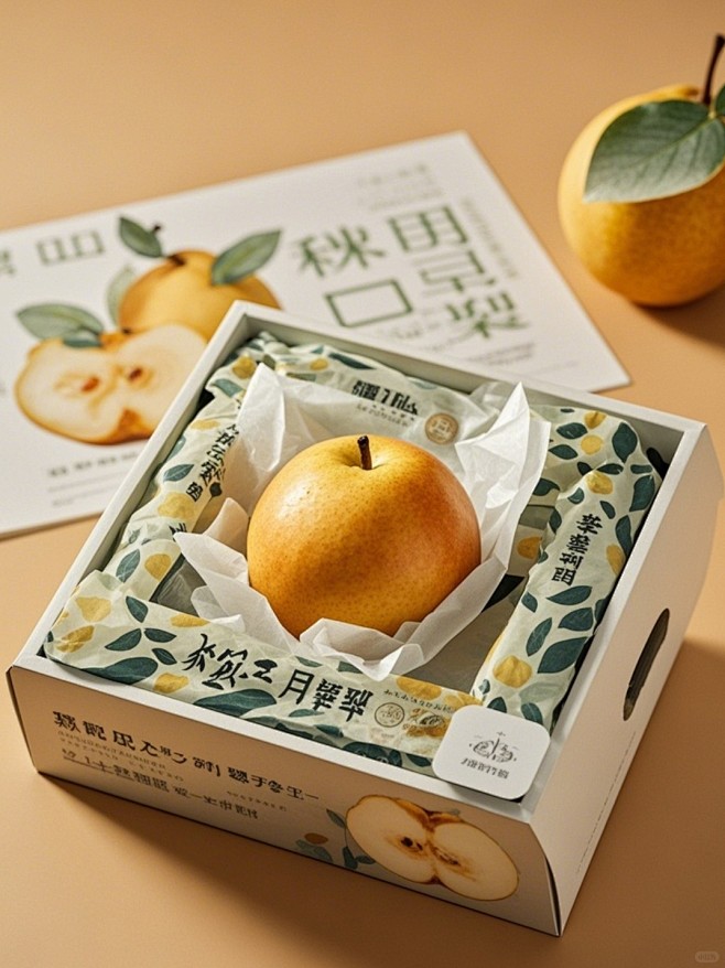 水果包装｜秋月梨高端送礼礼盒包装设计 -...