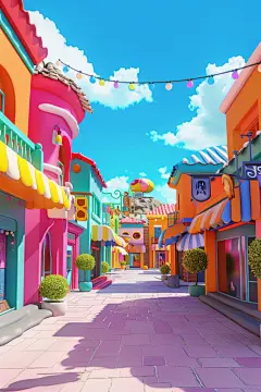 C4D电商场景模型虚拟空间设计