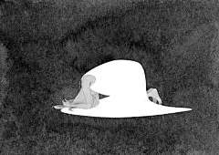 日本艺术家 辻恵・TSUJI Megumi 一组充满意境的黑白唯美插画 ​​​​