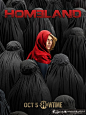 海报灵感 出众醒目的海报艺术表现形式 创意黑色头巾人物海报设计 黑色中的红色头巾海报设计 