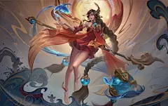 王者荣耀——貂蝉, Yini Shao : 王者荣耀——貂蝉 by Yini Shao on ArtStation.